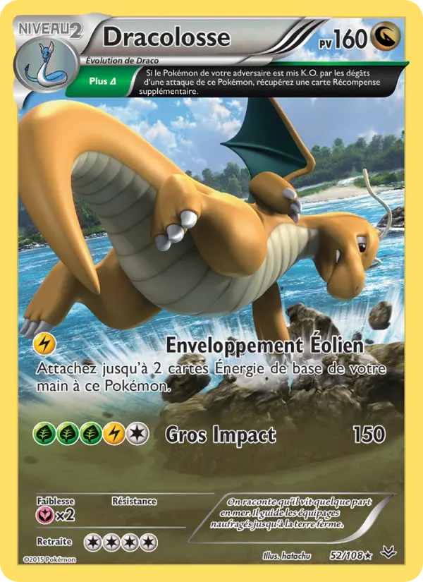 Scan HD carte Pokémon Dracolosse 52/108 — Ciel Rugissant