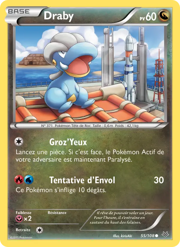 Scan HD carte Pokémon Draby 55/108 — Ciel Rugissant