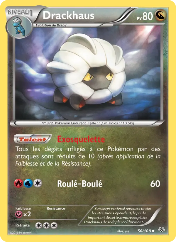 Scan HD carte Pokémon Drackhaus 56/108 — Ciel Rugissant