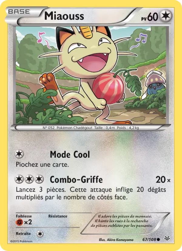 Scan HD carte Pokémon Miaouss 67/108 — Ciel Rugissant