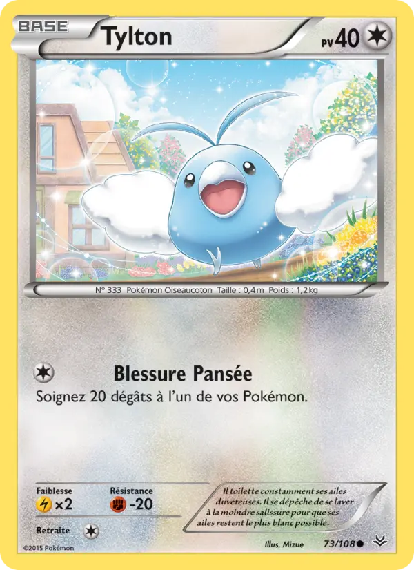 Scan HD carte Pokémon Tylton 73/108 — Ciel Rugissant