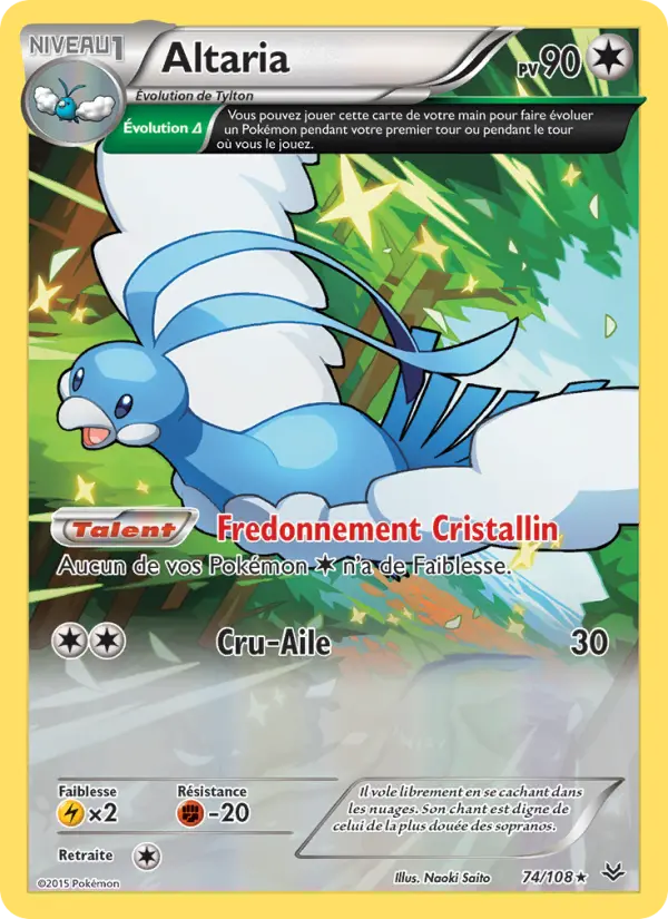 Scan HD carte Pokémon Altaria 74/108 — Ciel Rugissant
