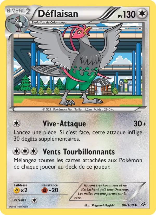 Scan HD carte Pokémon Déflaisan 80/108 — Ciel Rugissant