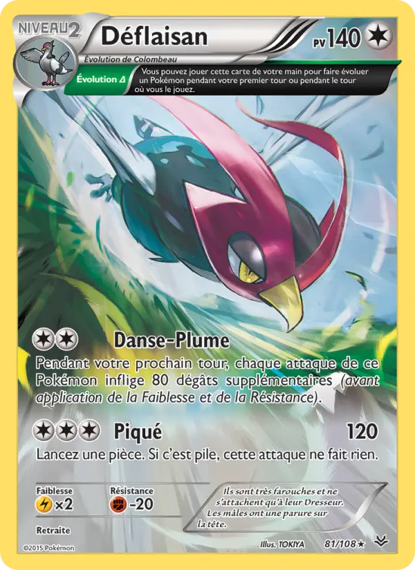 Scan HD carte Pokémon Déflaisan 81/108 — Ciel Rugissant