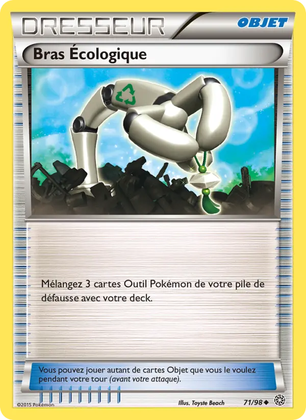 Scan HD carte Pokémon Bras Écologique 71/98 — Origines Antiques