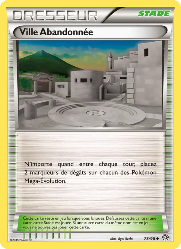 Scan HD carte Pokémon Ville Abandonnée 73/98 — Origines Antiques