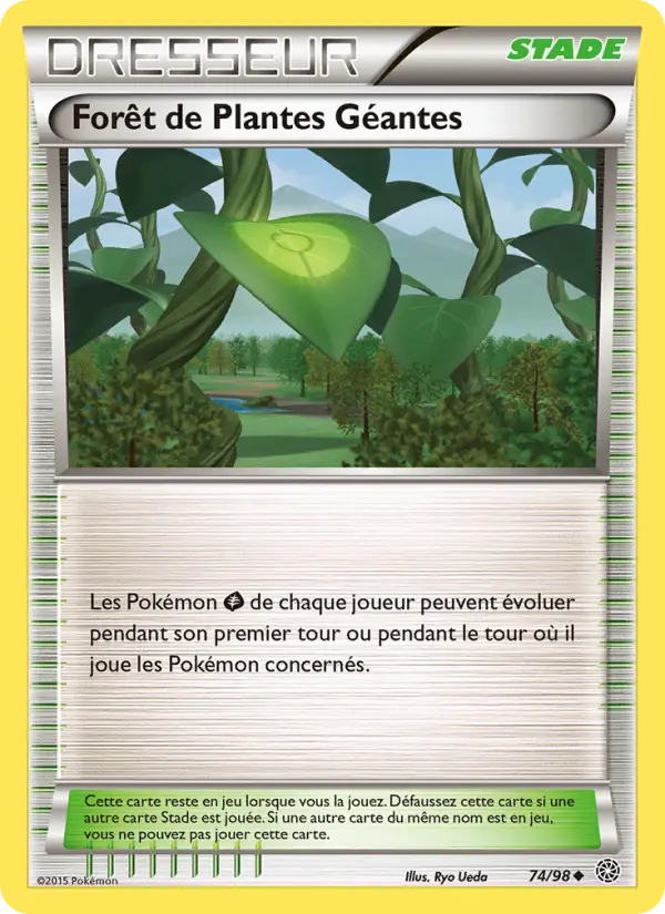 Scan HD carte Pokémon Forêt de Plantes Géantes 74/98 — Origines Antiques