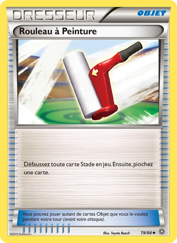 Scan HD carte Pokémon Rouleau à Peinture 79/98 — Origines Antiques