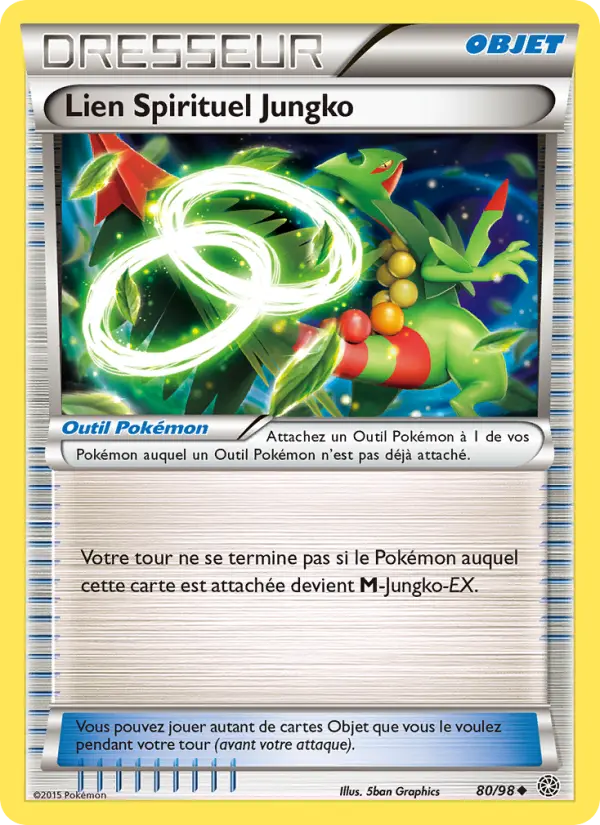 Scan HD carte Pokémon Lien Spirituel Jungko 80/98 — Origines Antiques