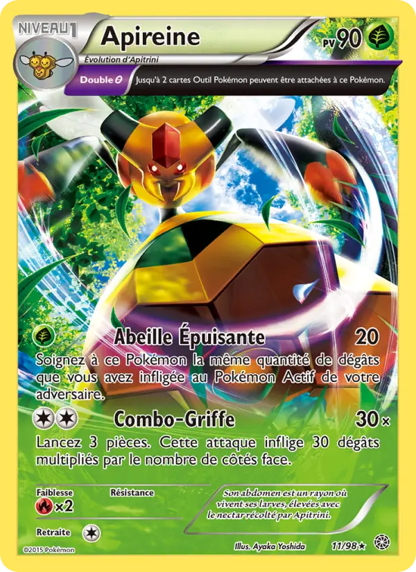 Scan HD carte Pokémon Apireine 11/98 — Origines Antiques