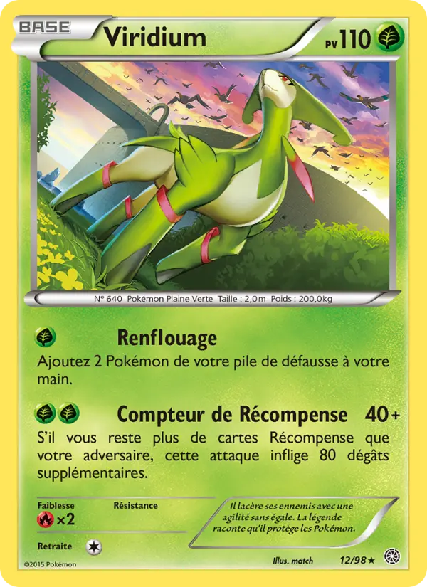 Scan HD carte Pokémon Viridium 12/98 — Origines Antiques