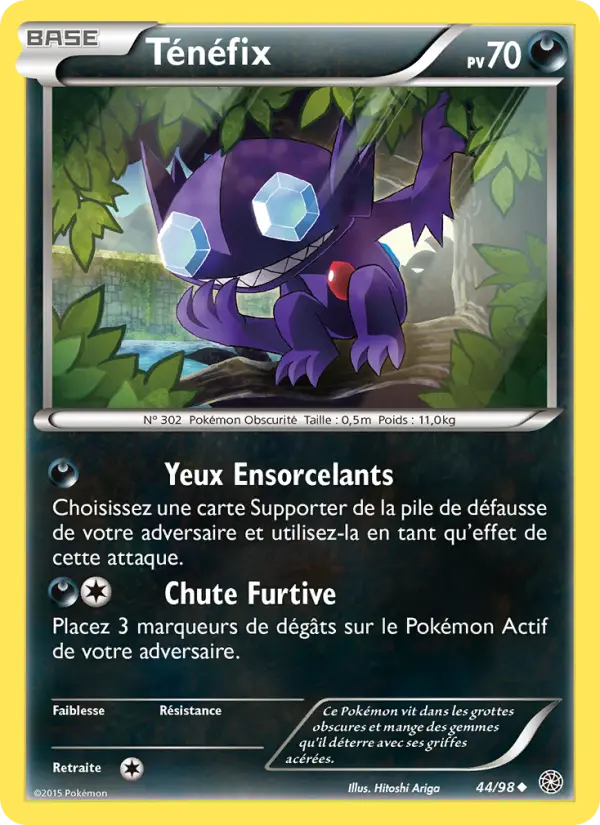 Scan HD carte Pokémon Ténéfix 44/98 — Origines Antiques