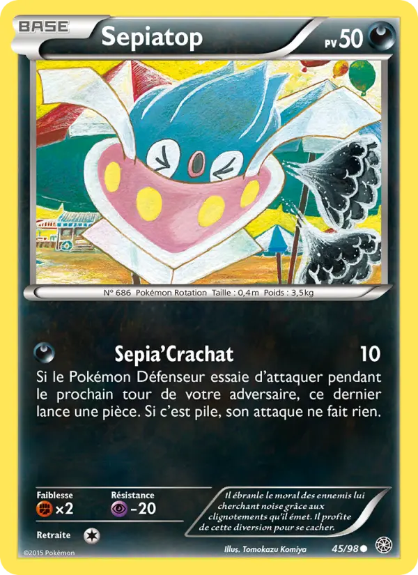 Scan HD carte Pokémon Sepiatop 45/98 — Origines Antiques