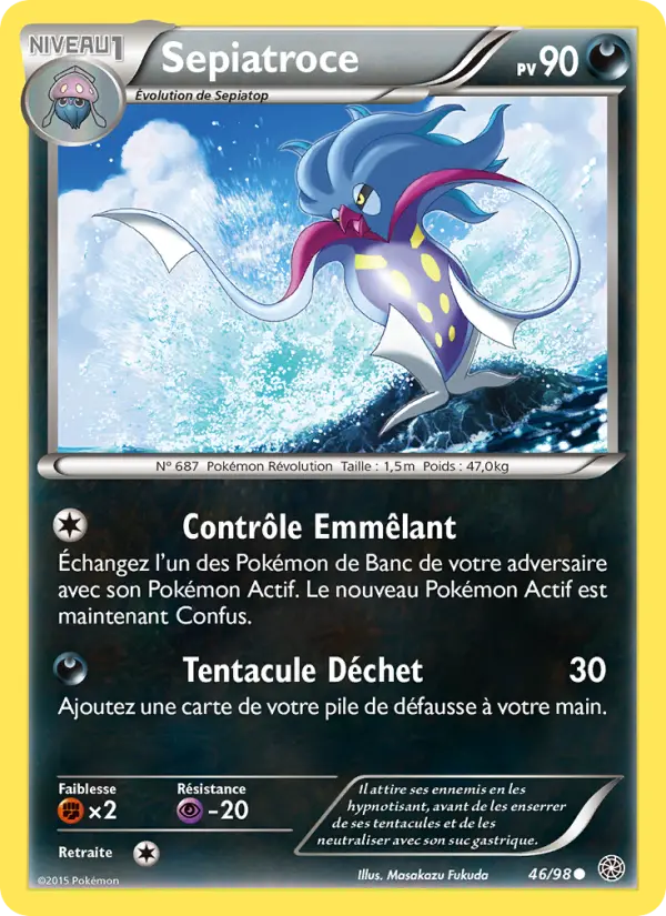 Scan HD carte Pokémon Sepiatroce 46/98 — Origines Antiques
