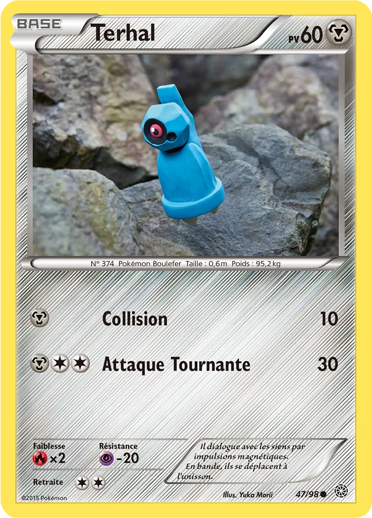 Scan HD carte Pokémon Terhal 47/98 — Origines Antiques