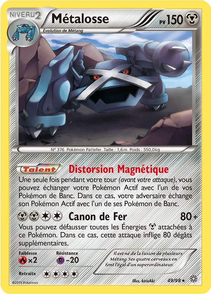 Scan HD carte Pokémon Métalosse 49/98 — Origines Antiques