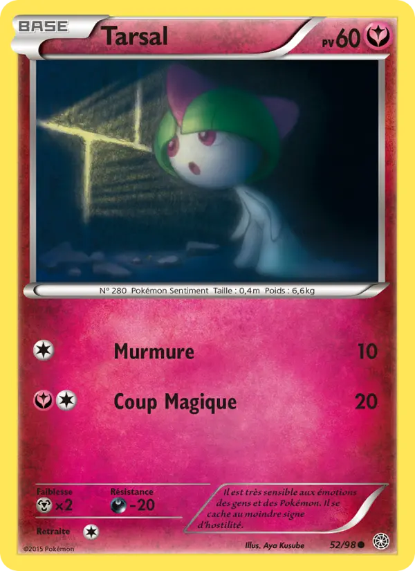 Scan HD carte Pokémon Tarsal 52/98 — Origines Antiques