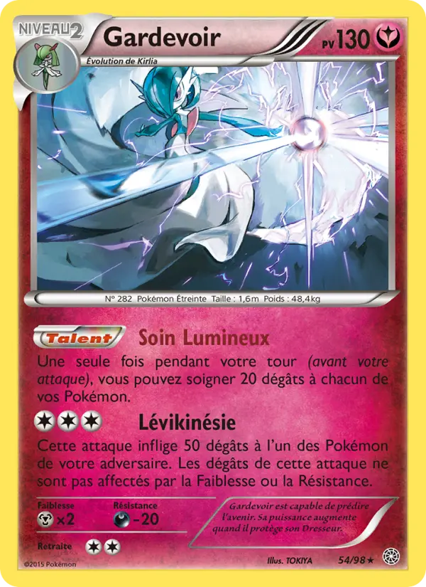 Scan HD carte Pokémon Gardevoir 54/98 — Origines Antiques