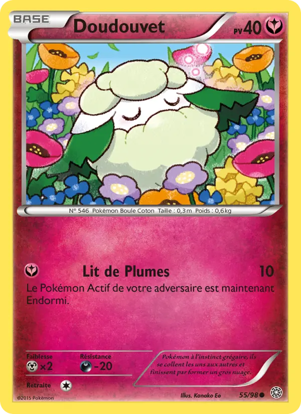 Scan HD carte Pokémon Doudouvet 55/98 — Origines Antiques