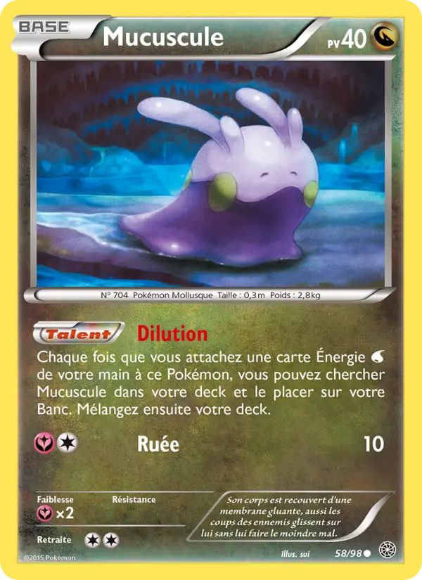 Scan HD carte Pokémon Mucuscule 58/98 — Origines Antiques