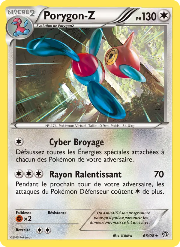 Scan HD carte Pokémon Porygon-Z 66/98 — Origines Antiques