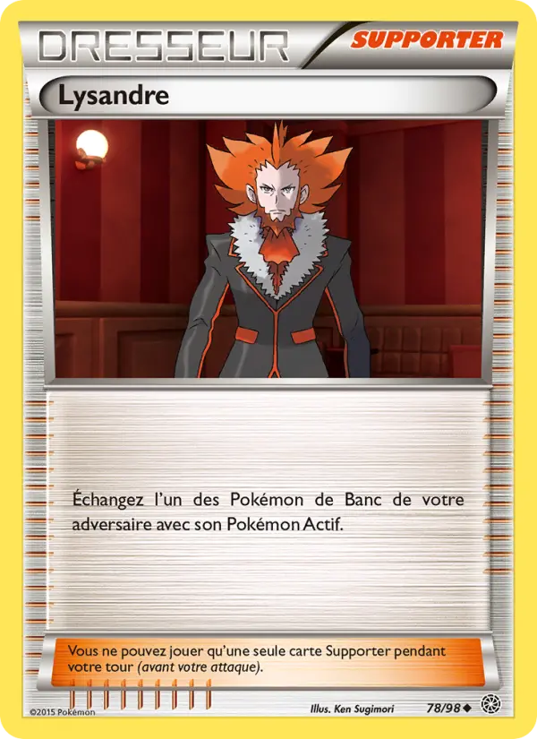 Scan HD carte Pokémon Lysandre 78/98 — Origines Antiques