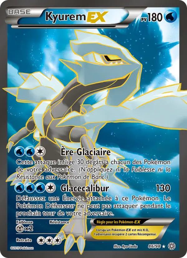 Scan HD carte Pokémon Kyurem EX 86/98 — Origines Antiques