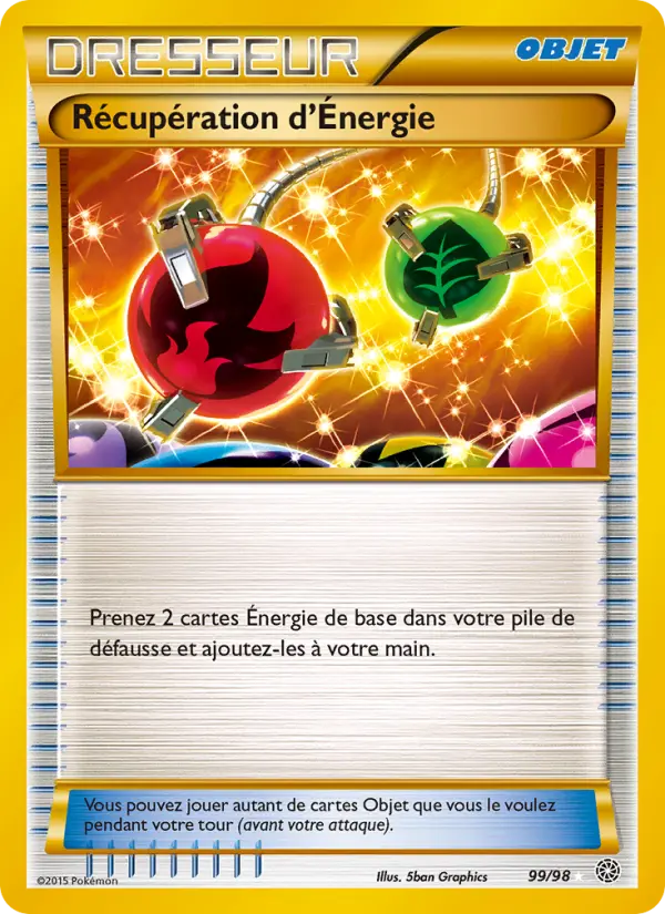 Scan HD carte Pokémon Récupération d'Énergie 99/98 — Origines Antiques