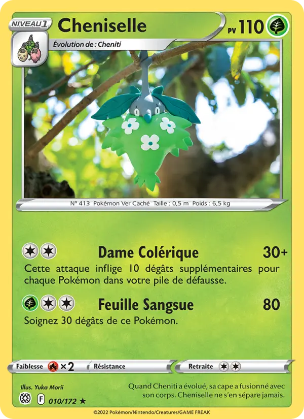 Scan HD carte Pokémon Cheniselle 010/172 — Stars Étincelantes