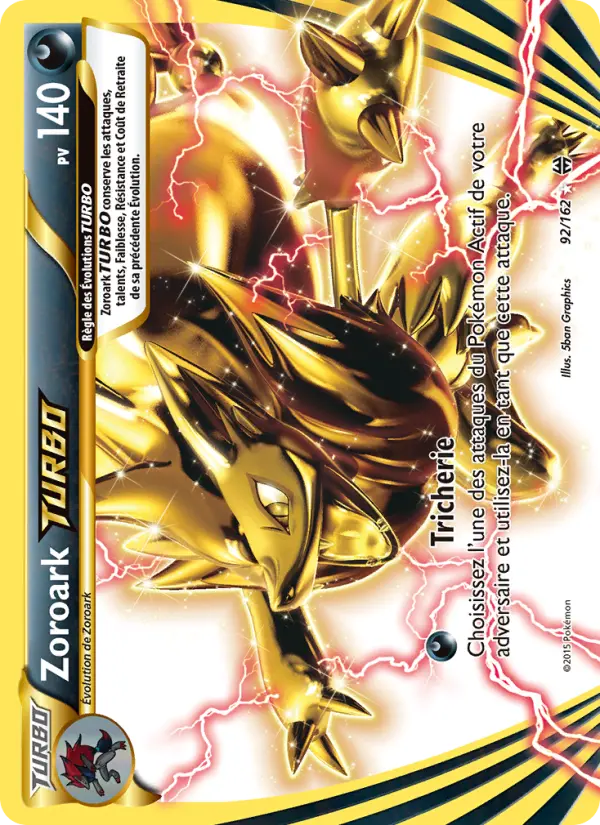 Scan HD carte Pokémon Zoroark TURBO 92/162 — Impulsion Turbo