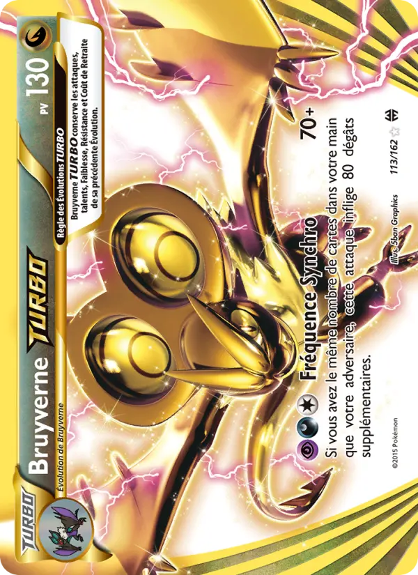 Scan HD carte Pokémon Bruyverne TURBO 113/162 — Impulsion Turbo