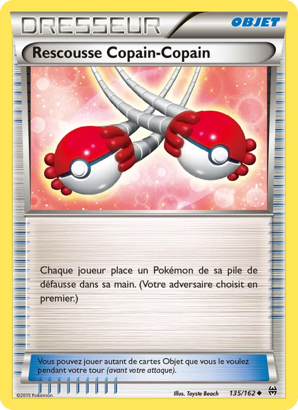 Scan HD carte Pokémon Rescousse Copain-Copain 135/162 — Impulsion Turbo