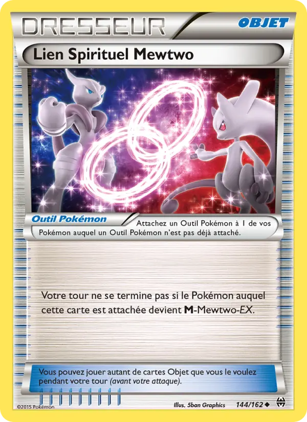 Scan HD carte Pokémon Lien Spirituel Mewtwo 144/162 — Impulsion Turbo