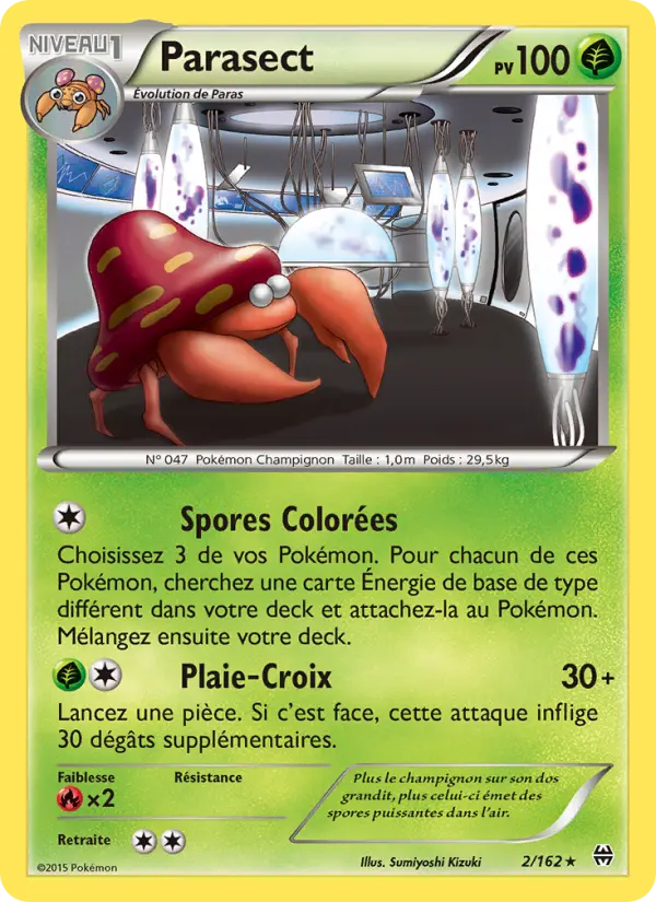 Scan HD carte Pokémon Parasect 2/162 — Impulsion Turbo