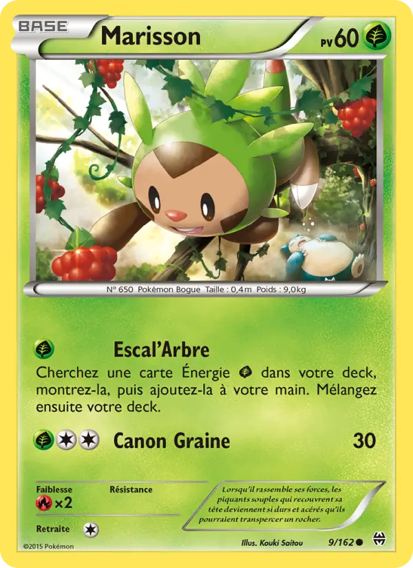 Scan HD carte Pokémon Marisson 9/162 — Impulsion Turbo
