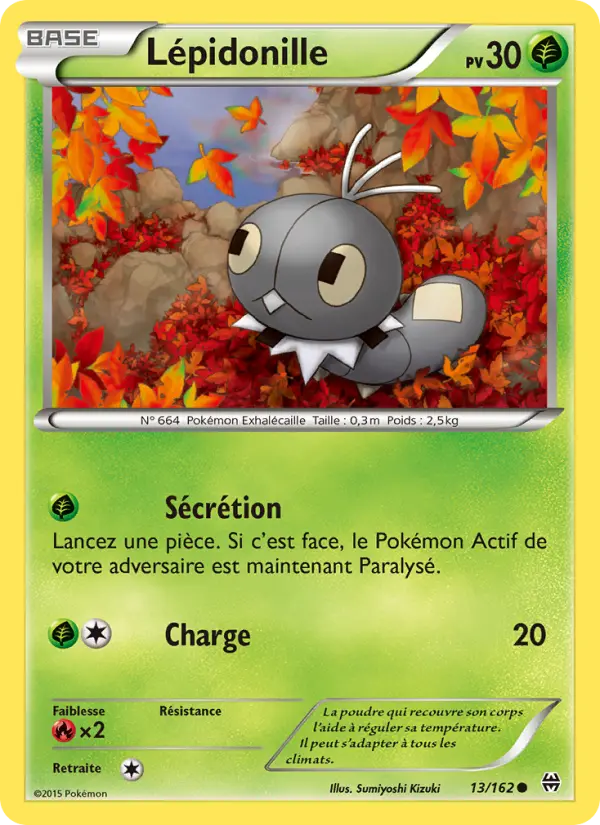 Scan HD carte Pokémon Lépidonille 13/162 — Impulsion Turbo