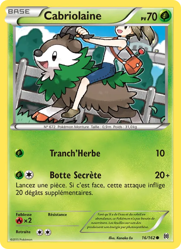 Scan HD carte Pokémon Cabriolaine 16/162 — Impulsion Turbo