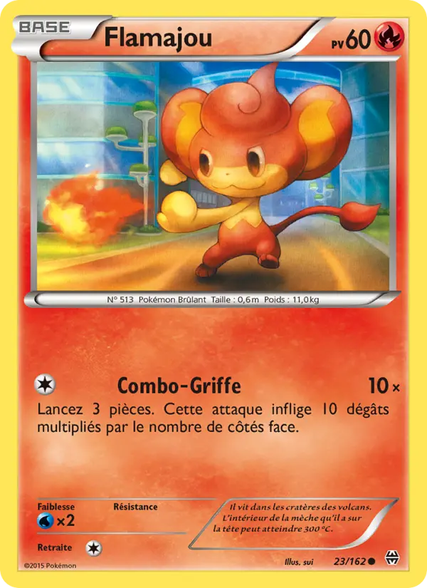 Scan HD carte Pokémon Flamajou 23/162 — Impulsion Turbo