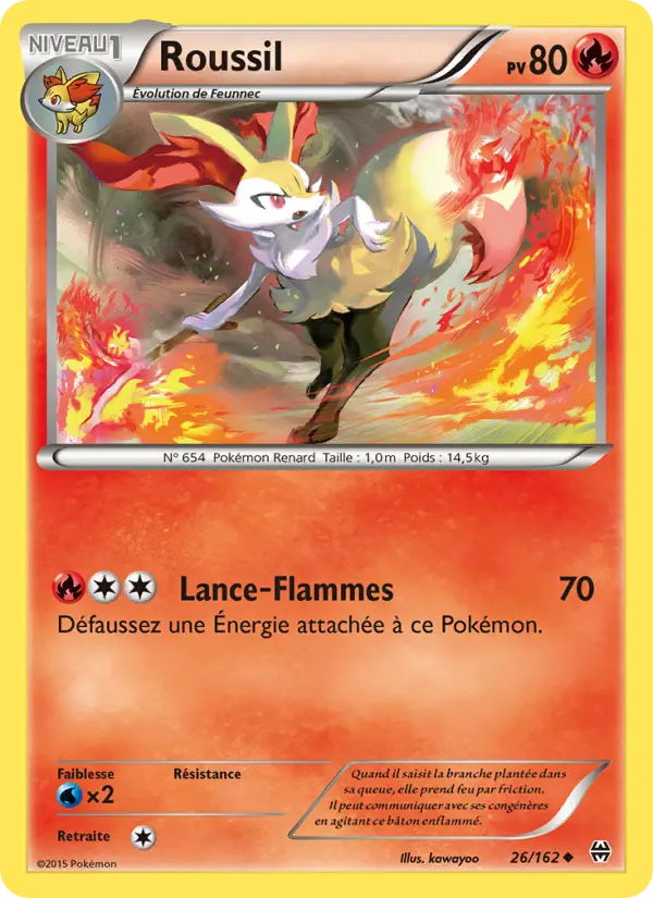 Scan HD carte Pokémon Roussil 26/162 — Impulsion Turbo