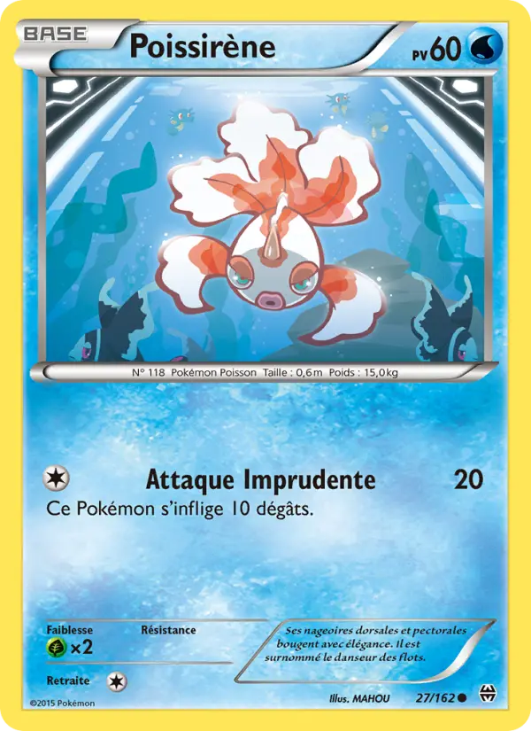 Scan HD carte Pokémon Poissirène 27/162 — Impulsion Turbo