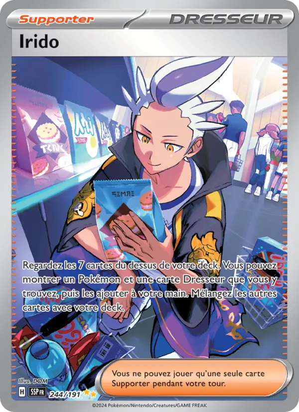 Scan HD carte Pokémon Irido 244/191 — Étincelles Déferlantes
