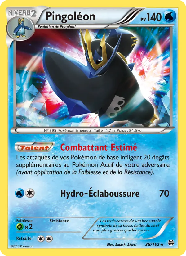 Scan HD carte Pokémon Pingoléon 38/162 — Impulsion Turbo