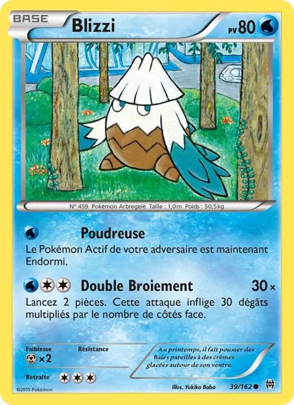 Scan HD carte Pokémon Blizzi 39/162 — Impulsion Turbo
