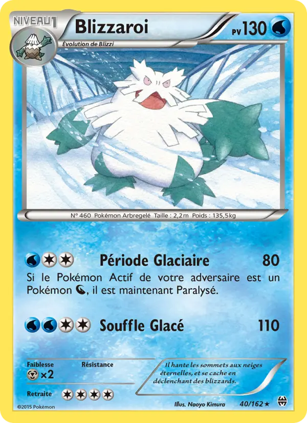 Scan HD carte Pokémon Blizzaroi 40/162 — Impulsion Turbo