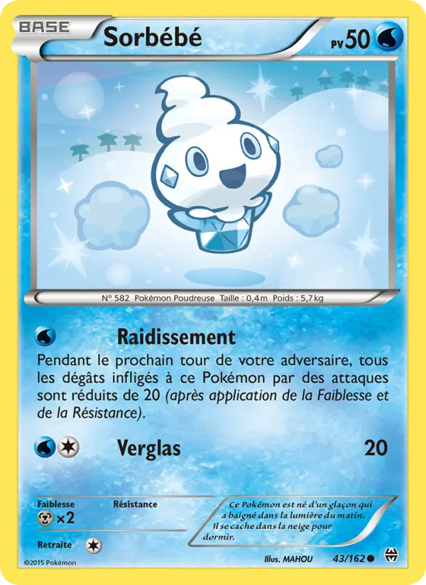 Scan HD carte Pokémon Sorbébé 43/162 — Impulsion Turbo