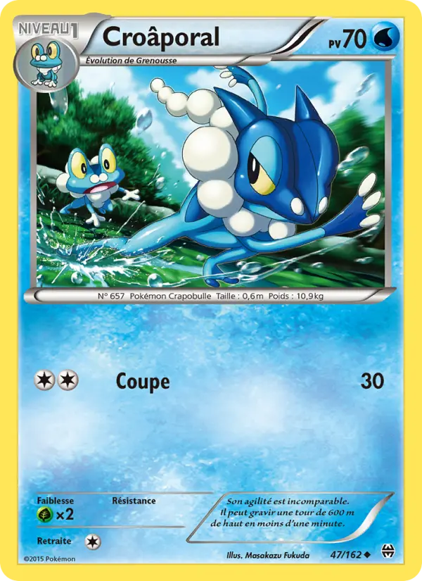 Scan HD carte Pokémon Croâporal 47/162 — Impulsion Turbo