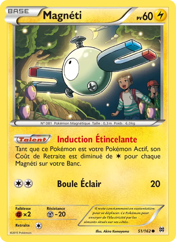 Scan HD carte Pokémon Magnéti 51/162 — Impulsion Turbo