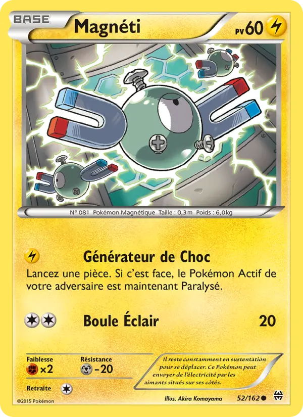 Scan HD carte Pokémon Magnéti 52/162 — Impulsion Turbo