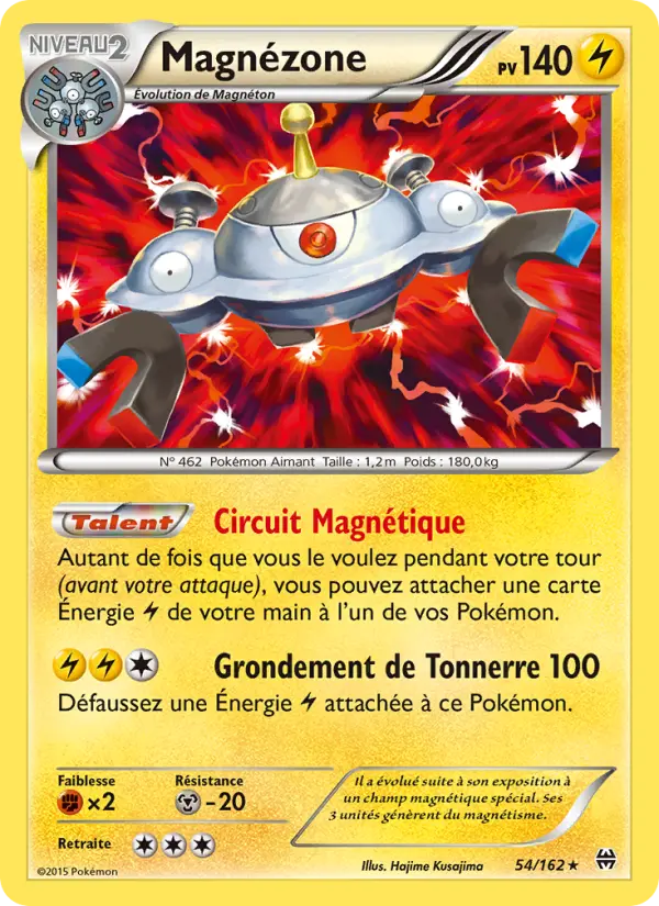 Scan HD carte Pokémon Magnézone 54/162 — Impulsion Turbo