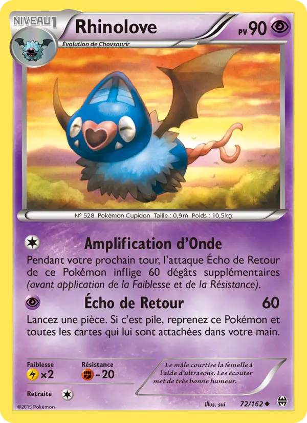 Scan HD carte Pokémon Rhinolove 72/162 — Impulsion Turbo